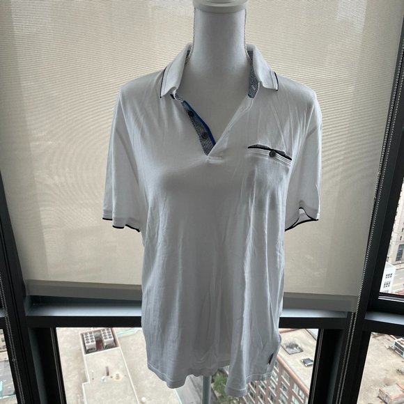 Ted Baker Hommes Décontracté Habillé Superfin Chemise Coton TAILLE S